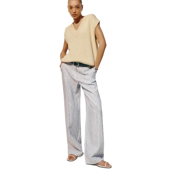 Reformation Carter Linen Mid Rise Pant - Picture 1 of 7